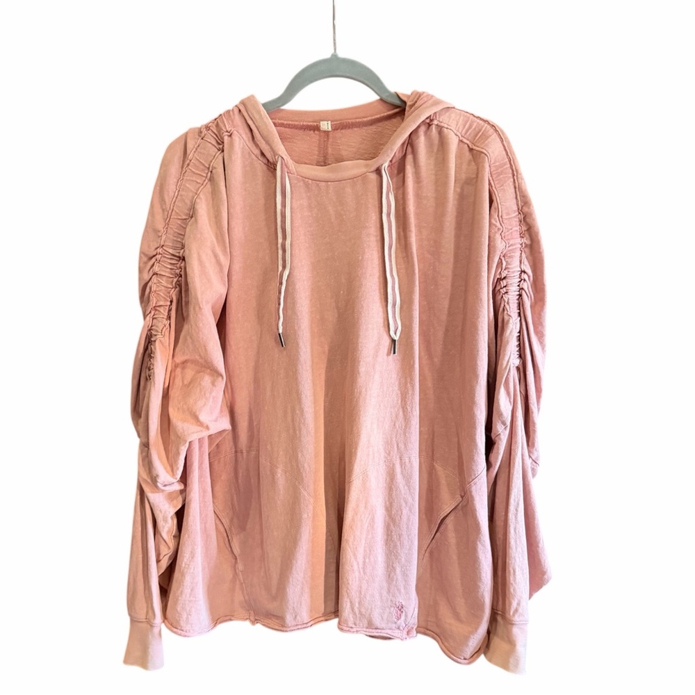 FREE PEOPLE MOVEMENT Cayuga Hooded Tunic Hoodie Sweatshirt‎ Pink Oversized M - Picture 4 of 13